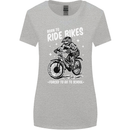 Born to Ride Motocross MotoX Dirt Bike Womens Wider Cut T-Shirt Sports Grey