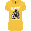 Born to Ride Motocross MotoX Dirt Bike Womens Wider Cut T-Shirt Yellow