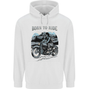 Born to Ride Motorbike Motorcycle Biker Childrens Kids Hoodie White