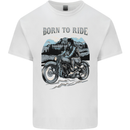Born to Ride Motorbike Motorcycle Biker Mens Cotton T-Shirt Tee Top White