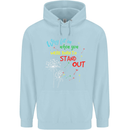 Born to Stand Out Autistic Autism ASD Childrens Kids Hoodie Light Blue