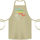 Born to Stand Out Autistic Autism ASD Cotton Apron 100% Organic Khaki