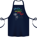 Born to Stand Out Autistic Autism ASD Cotton Apron 100% Organic Navy Blue