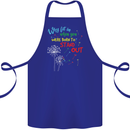 Born to Stand Out Autistic Autism ASD Cotton Apron 100% Organic Royal Blue