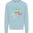 Born to Stand Out Autistic Autism ASD Kids Sweatshirt Jumper Light Blue