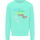 Born to Stand Out Autistic Autism ASD Kids Sweatshirt Jumper Peppermint