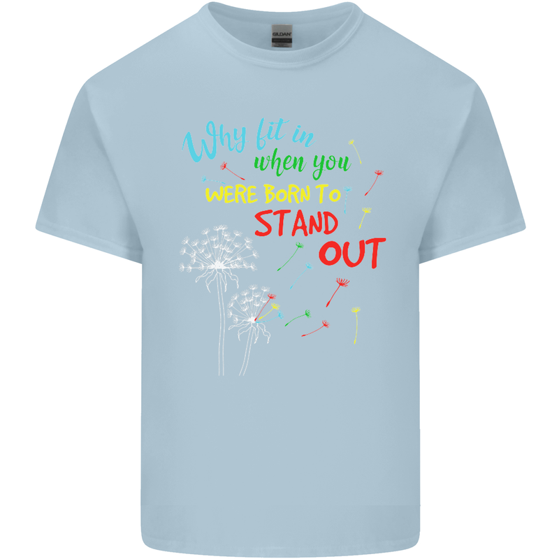 Born to Stand Out Autistic Autism ASD Kids T-Shirt Childrens Light Blue