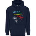 Born to Stand Out Autistic Autism ASD Mens 80% Cotton Hoodie Navy Blue