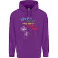 Born to Stand Out Autistic Autism ASD Mens 80% Cotton Hoodie Purple