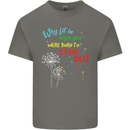 Born to Stand Out Autistic Autism ASD Mens Cotton T-Shirt Tee Top Charcoal