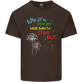 Born to Stand Out Autistic Autism ASD Mens Cotton T-Shirt Tee Top Dark Chocolate