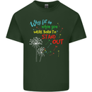 Born to Stand Out Autistic Autism ASD Mens Cotton T-Shirt Tee Top Forest Green