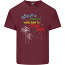 Born to Stand Out Autistic Autism ASD Mens Cotton T-Shirt Tee Top Maroon