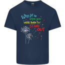Born to Stand Out Autistic Autism ASD Mens Cotton T-Shirt Tee Top Navy Blue