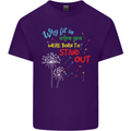 Born to Stand Out Autistic Autism ASD Mens Cotton T-Shirt Tee Top Purple