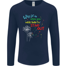 Born to Stand Out Autistic Autism ASD Mens Long Sleeve T-Shirt Navy Blue