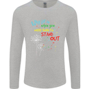 Born to Stand Out Autistic Autism ASD Mens Long Sleeve T-Shirt Sports Grey