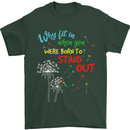 Born to Stand Out Autistic Autism ASD Mens T-Shirt Cotton Gildan Forest Green
