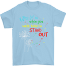 Born to Stand Out Autistic Autism ASD Mens T-Shirt Cotton Gildan Light Blue