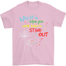 Born to Stand Out Autistic Autism ASD Mens T-Shirt Cotton Gildan Light Pink