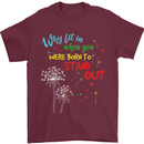 Born to Stand Out Autistic Autism ASD Mens T-Shirt Cotton Gildan Maroon