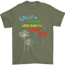 Born to Stand Out Autistic Autism ASD Mens T-Shirt Cotton Gildan Military Green