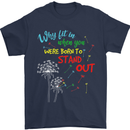 Born to Stand Out Autistic Autism ASD Mens T-Shirt Cotton Gildan Navy Blue