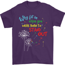 Born to Stand Out Autistic Autism ASD Mens T-Shirt Cotton Gildan Purple