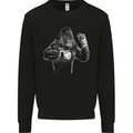 Boxing Gorilla MMA Mixed Martial Arts Boxer Kids Sweatshirt Jumper Black