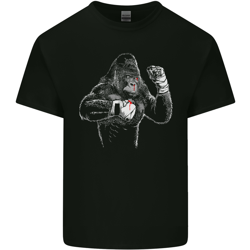 Boxing Gorilla MMA Mixed Martial Arts Boxer Mens Cotton T-Shirt Tee Top Black