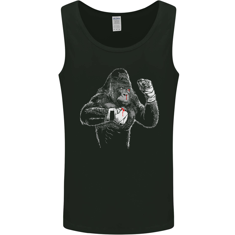 Boxing Gorilla MMA Mixed Martial Arts Boxer Mens Vest Tank Top Black