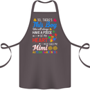 Boy Calls Me Mimi Autistic Autism Awareness Cotton Apron 100% Organic Dark Grey