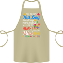 Boy Calls Me Mimi Autistic Autism Awareness Cotton Apron 100% Organic Khaki