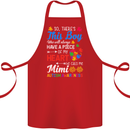 Boy Calls Me Mimi Autistic Autism Awareness Cotton Apron 100% Organic Red