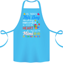 Boy Calls Me Mimi Autistic Autism Awareness Cotton Apron 100% Organic Turquoise