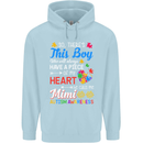 Boy Calls Me Mimi Autistic Autism Awareness Mens 80% Cotton Hoodie Light Blue