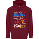 Boy Calls Me Mimi Autistic Autism Awareness Mens 80% Cotton Hoodie Maroon