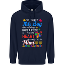 Boy Calls Me Mimi Autistic Autism Awareness Mens 80% Cotton Hoodie Navy Blue