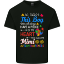 Boy Calls Me Mimi Autistic Autism Awareness Mens Cotton T-Shirt Tee Top Black