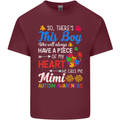 Boy Calls Me Mimi Autistic Autism Awareness Mens Cotton T-Shirt Tee Top Maroon