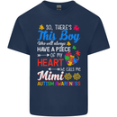 Boy Calls Me Mimi Autistic Autism Awareness Mens Cotton T-Shirt Tee Top Navy Blue