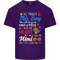 Boy Calls Me Mimi Autistic Autism Awareness Mens Cotton T-Shirt Tee Top Purple