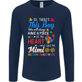 Boy Calls Me Mimi Autistic Autism Awareness Mens Long Sleeve T-Shirt Navy Blue