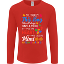 Boy Calls Me Mimi Autistic Autism Awareness Mens Long Sleeve T-Shirt Red