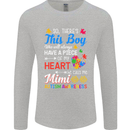 Boy Calls Me Mimi Autistic Autism Awareness Mens Long Sleeve T-Shirt Sports Grey
