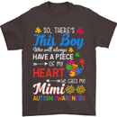Boy Calls Me Mimi Autistic Autism Awareness Mens T-Shirt Cotton Gildan Dark Chocolate