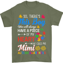 Boy Calls Me Mimi Autistic Autism Awareness Mens T-Shirt Cotton Gildan Military Green