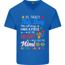 Boy Calls Me Mimi Autistic Autism Awareness Mens V-Neck Cotton T-Shirt Royal Blue