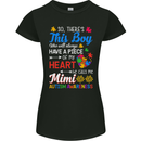 Boy Calls Me Mimi Autistic Autism Awareness Womens Petite Cut T-Shirt Black