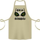 Bra Humbug Holly Funny Christmas Xmas Cotton Apron 100% Organic Khaki